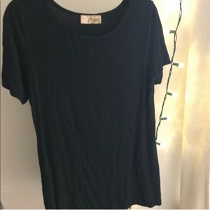 black short sleeved top